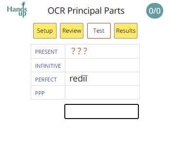 OCR principal parts control trainer