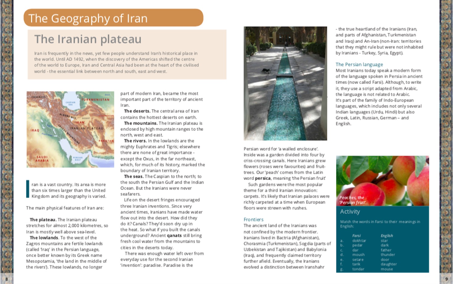 Geography of Iran sample page