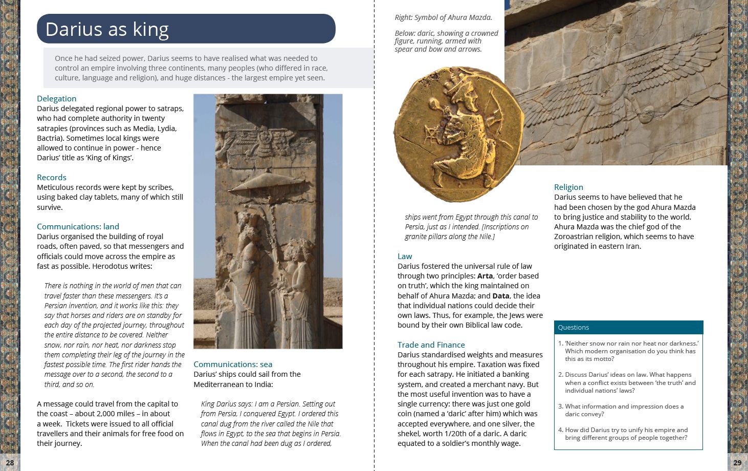 Darius as king sample page