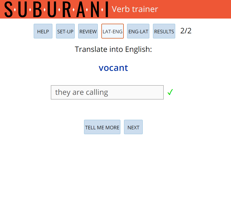 General verb trainer