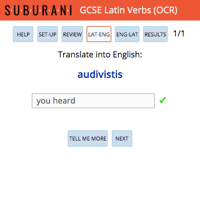 OCR GCSE verb trainer