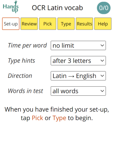 OCR GCSE vocabulary trainer