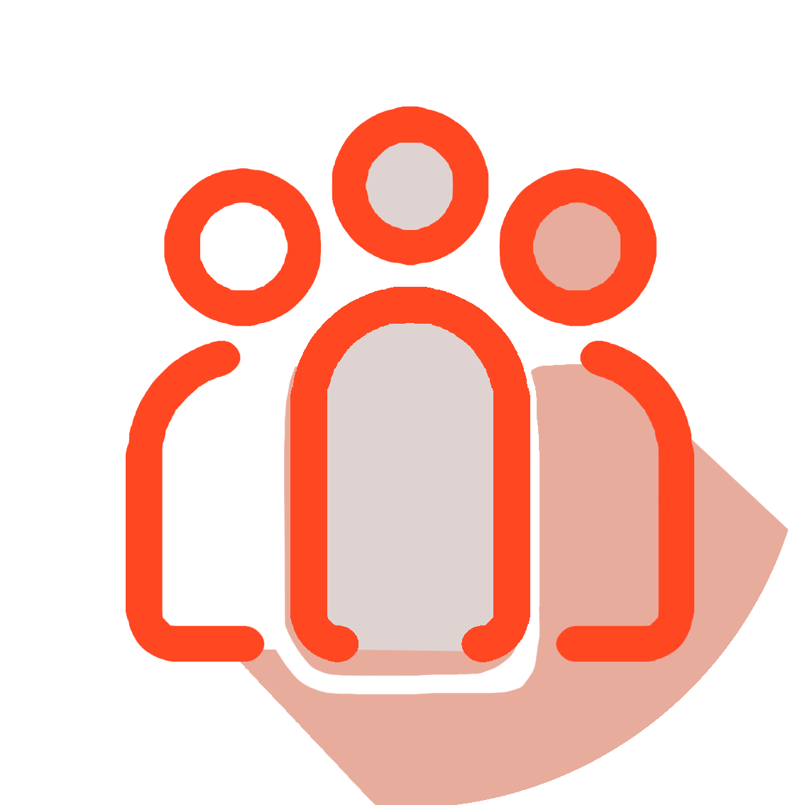 icon showing three people symbolizing diversity and inclusion